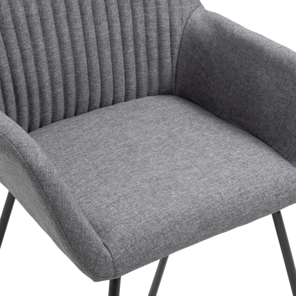 Dining chairs 2 pcs. Dark grey fabric