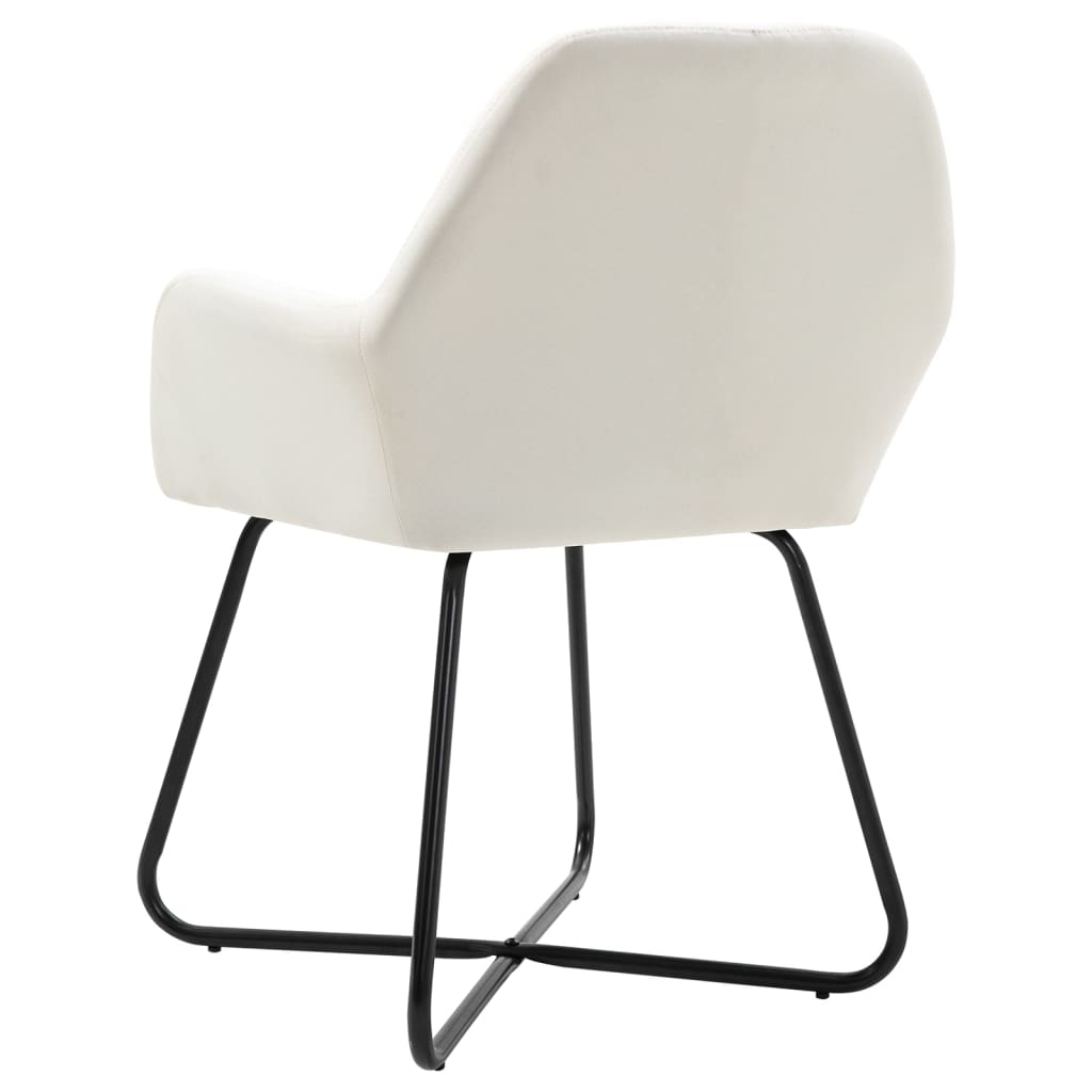 Dining chairs 2 pcs. Cream fabric