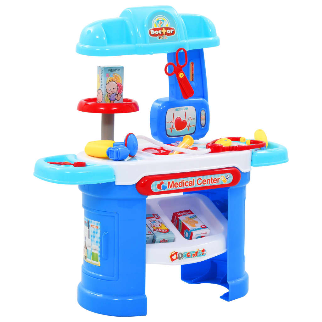 15 pièces. Coffret jeu de médecin enfant 38 x 30 x 67,5 cm