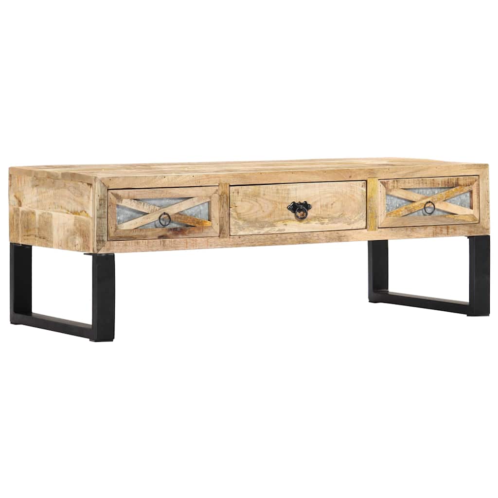 Couchtisch 110 x 50 x 38 cm Massivholz Mango