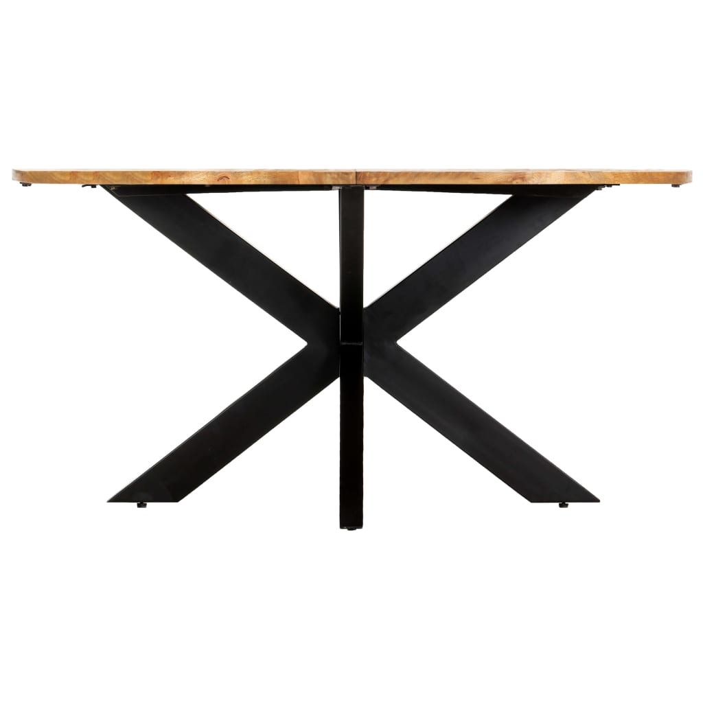 Table à manger ronde 150×76 cm en bois de manguier massif
