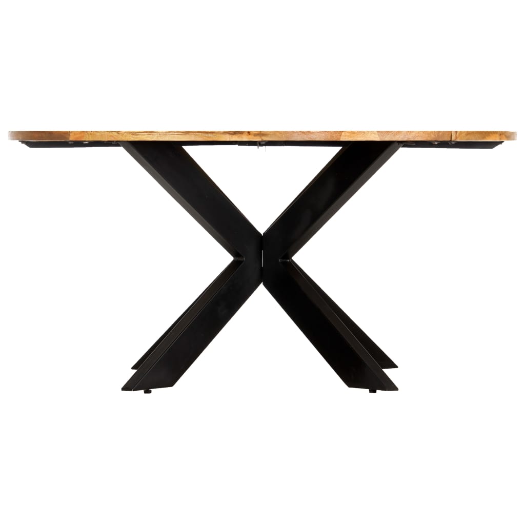 Table à manger ronde 150×76 cm en bois de manguier massif