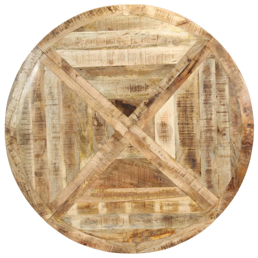 Table à manger ronde 150×76 cm en bois de manguier massif