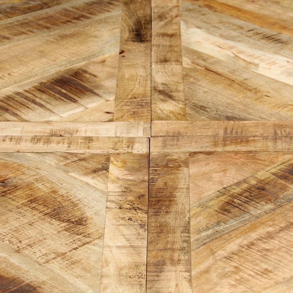 Table à manger ronde 150×76 cm en bois de manguier massif