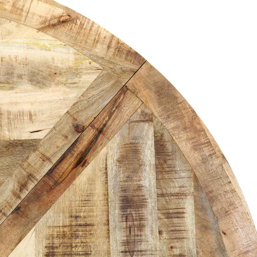 Table à manger ronde 150×76 cm en bois de manguier massif