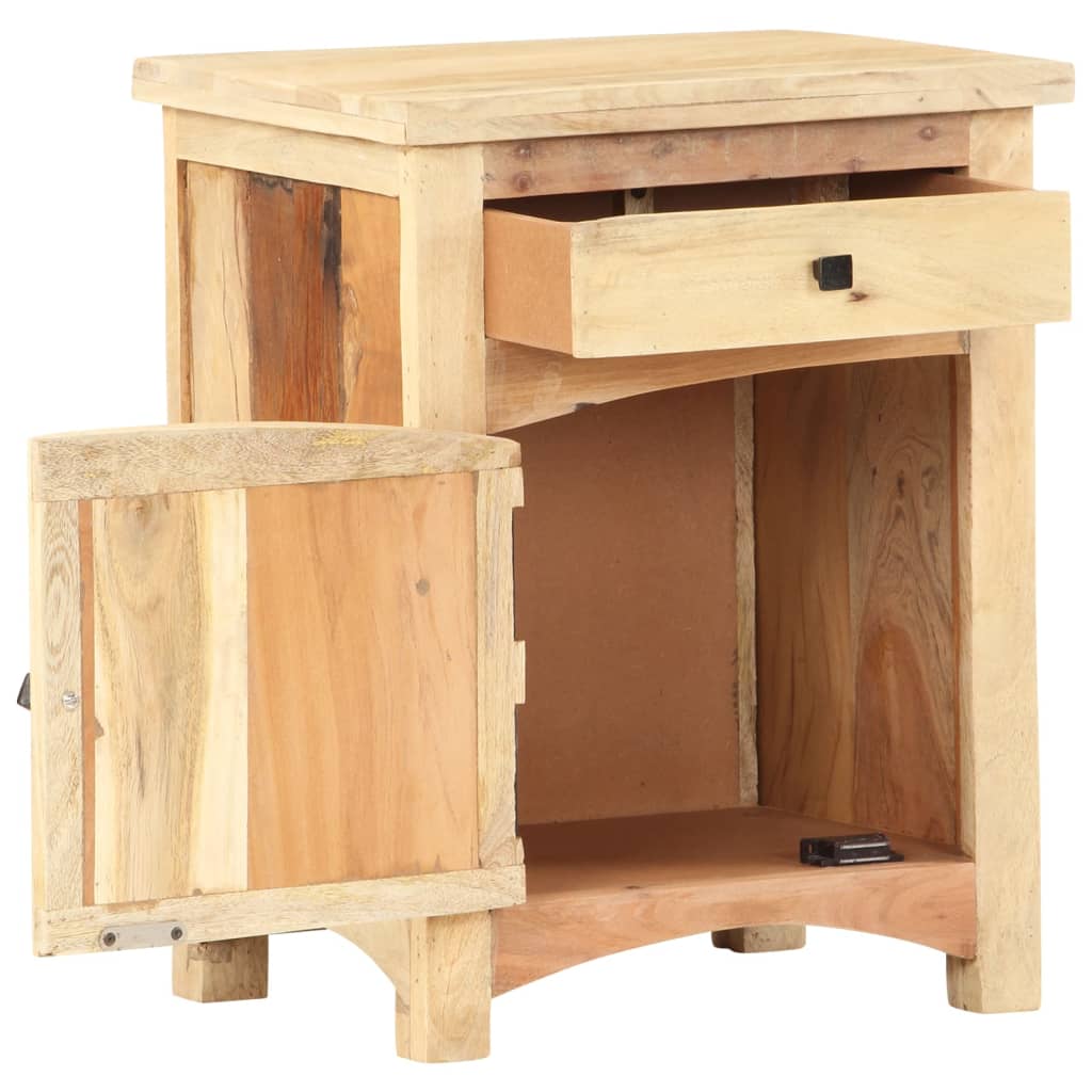 Nachttisch 40x30x50 cm Massives Altholz