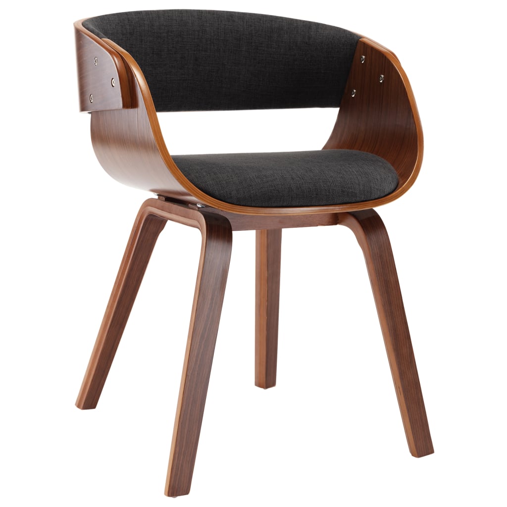 Dining chair grey bentwood and fabric