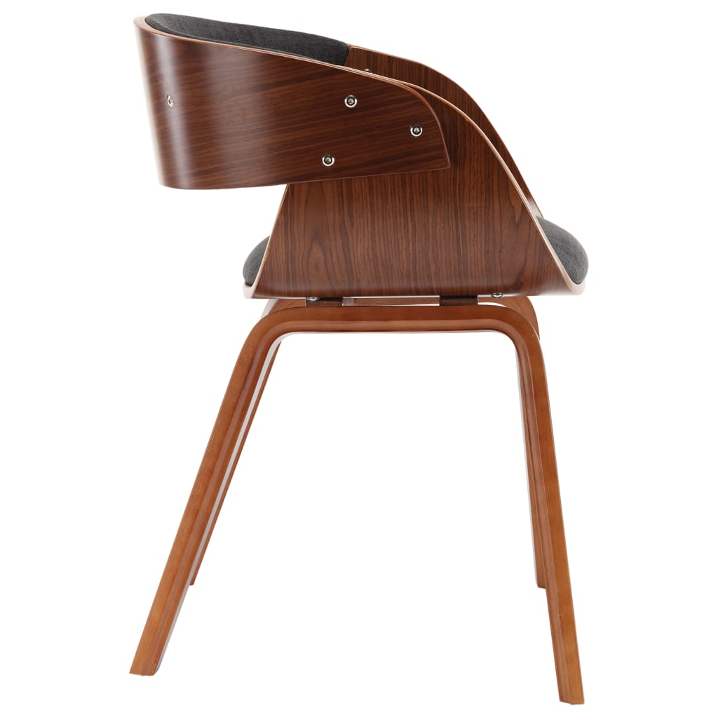 Dining chair grey bentwood and fabric