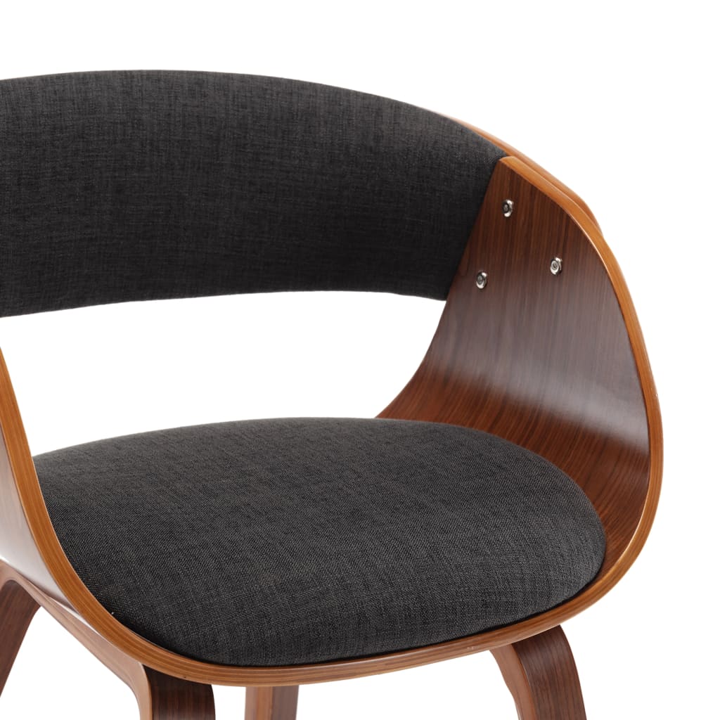 Dining chair grey bentwood and fabric