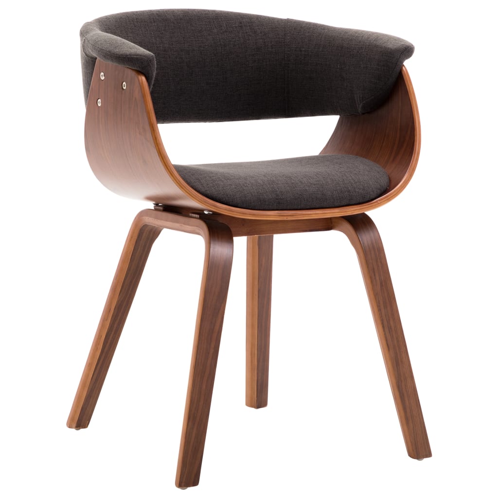 Dining chair grey bentwood and fabric