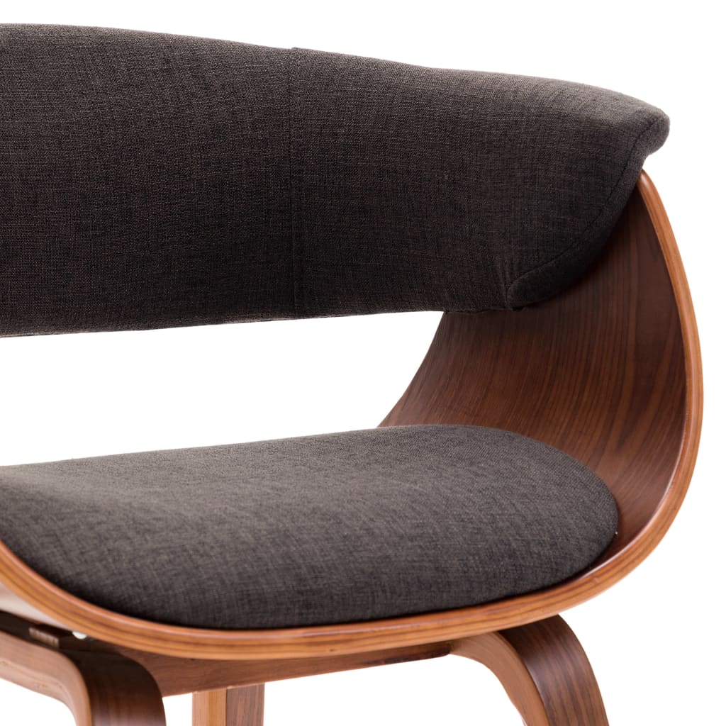 Dining chair grey bentwood and fabric
