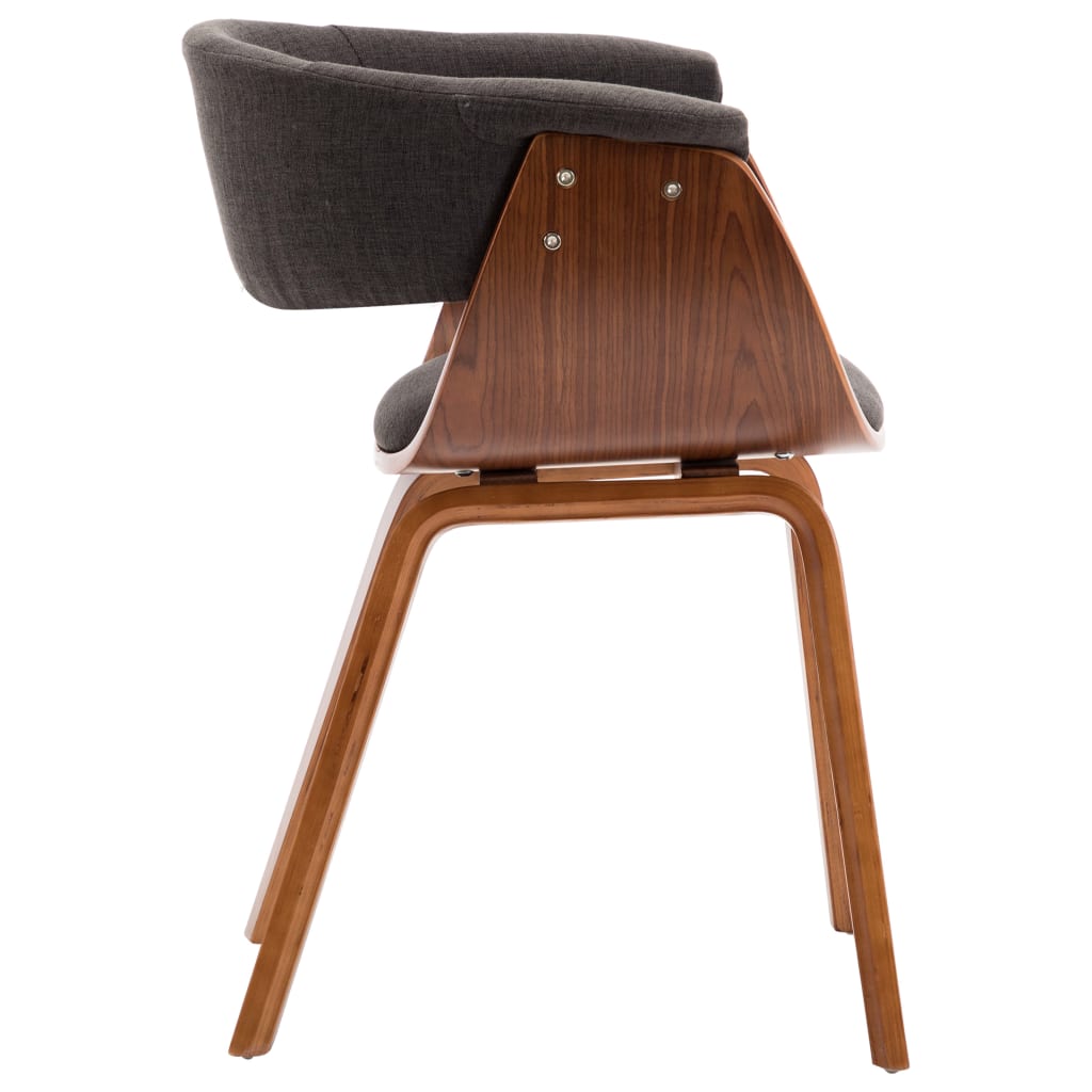 Dining chair grey bentwood and fabric