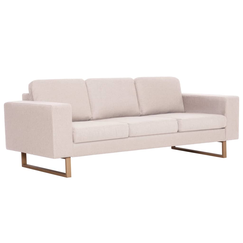 Ensemble de canapé 2 pièces en tissu blanc crème