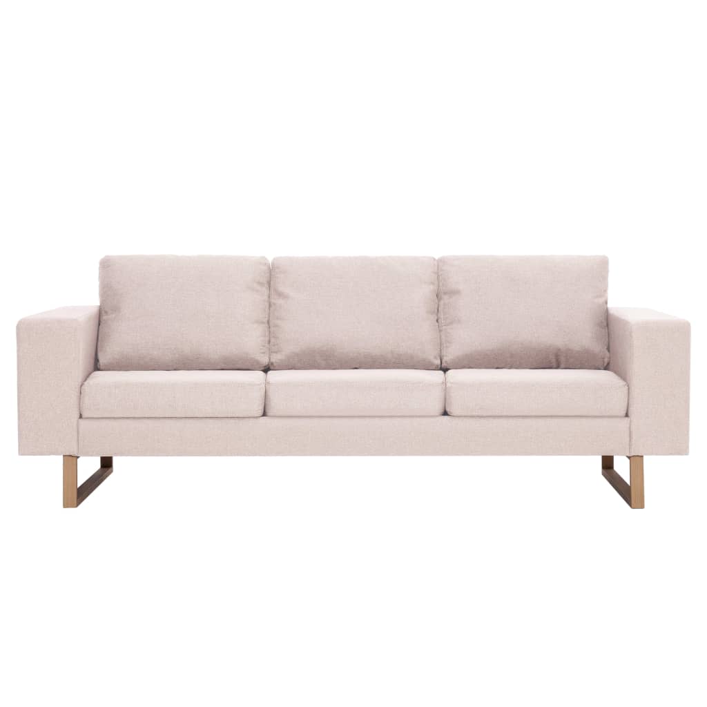 Ensemble de canapé 2 pièces en tissu blanc crème