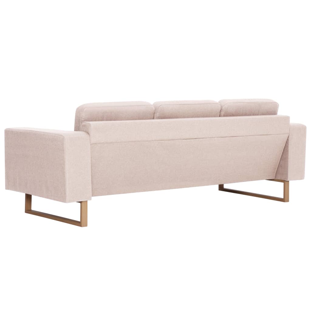 Ensemble de canapé 2 pièces en tissu blanc crème