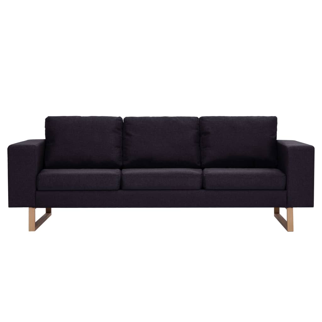 Ensemble de canapé 2 pièces en tissu noir