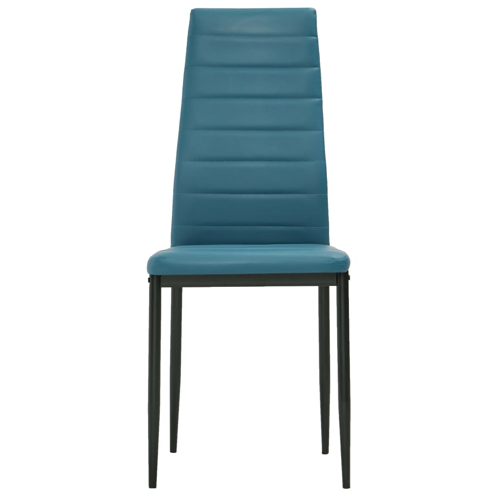 Esszimmerstühle 4 Stk. Meeresblau Kunstleder