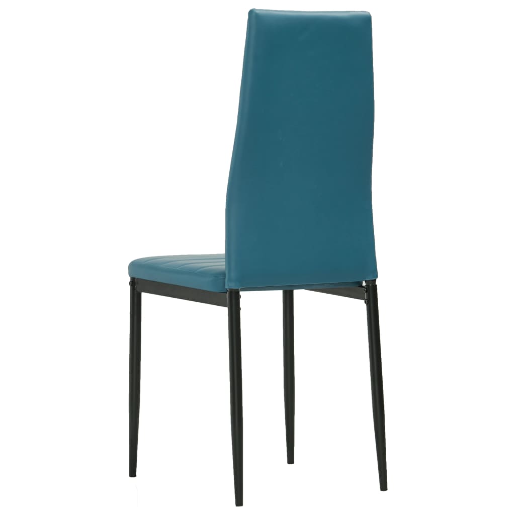 Esszimmerstühle 4 Stk. Meeresblau Kunstleder