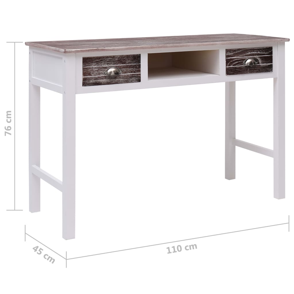 Schreibtisch Braun 110 × 45 × 76 cm Holz