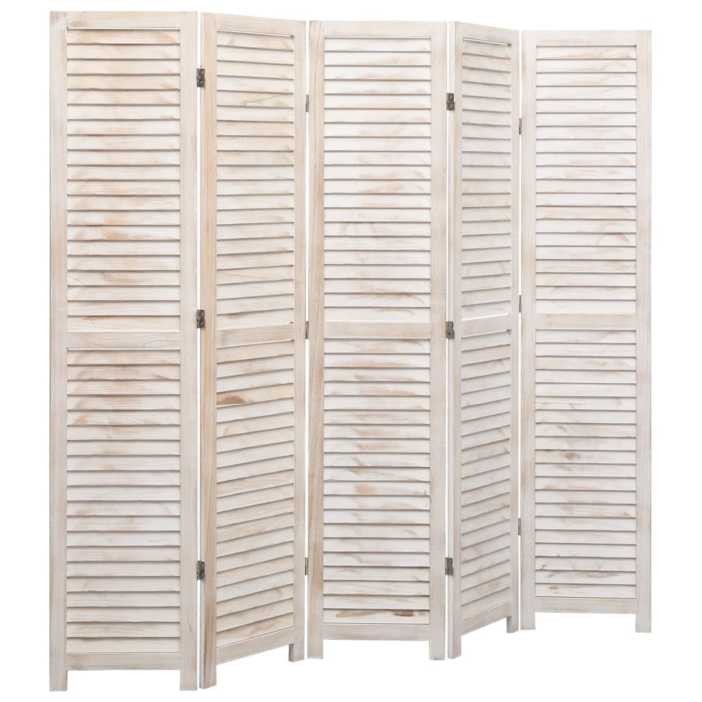 5-tlg. Raumteiler 175×165 cm Holz