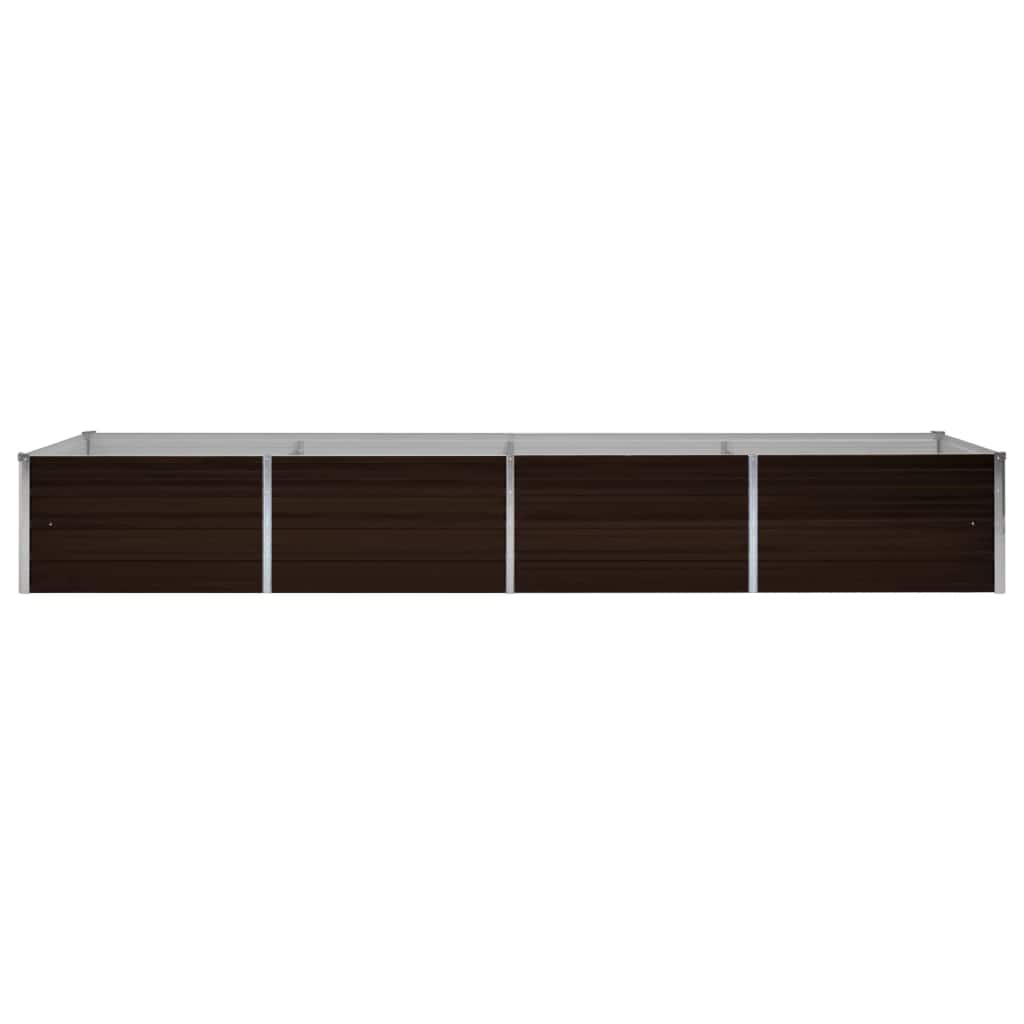 Garden Raised Bed Brown 320 x 80 x 45 cm Galvanized Steel