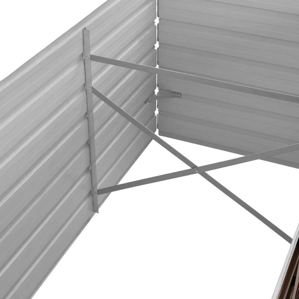 Garden Raised Bed Brown 320 x 80 x 45 cm Galvanized Steel