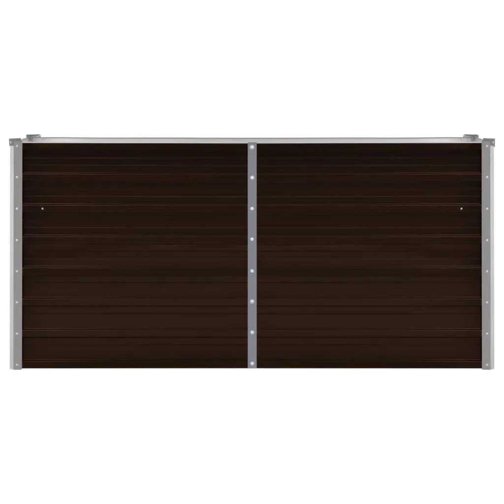 Garden Raised Bed Brown 160 x 40 x 77 cm Galvanized Steel