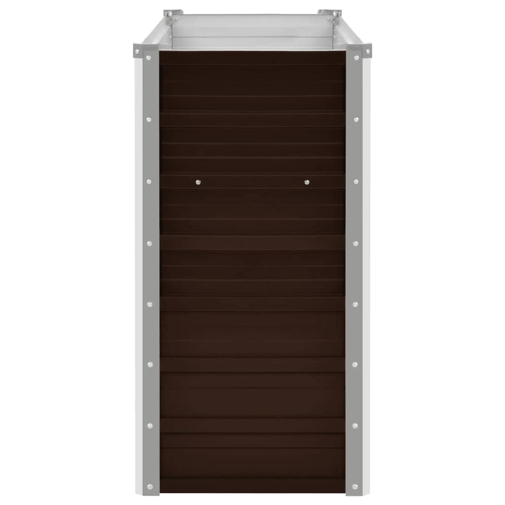 Garden Raised Bed Brown 160 x 40 x 77 cm Galvanized Steel