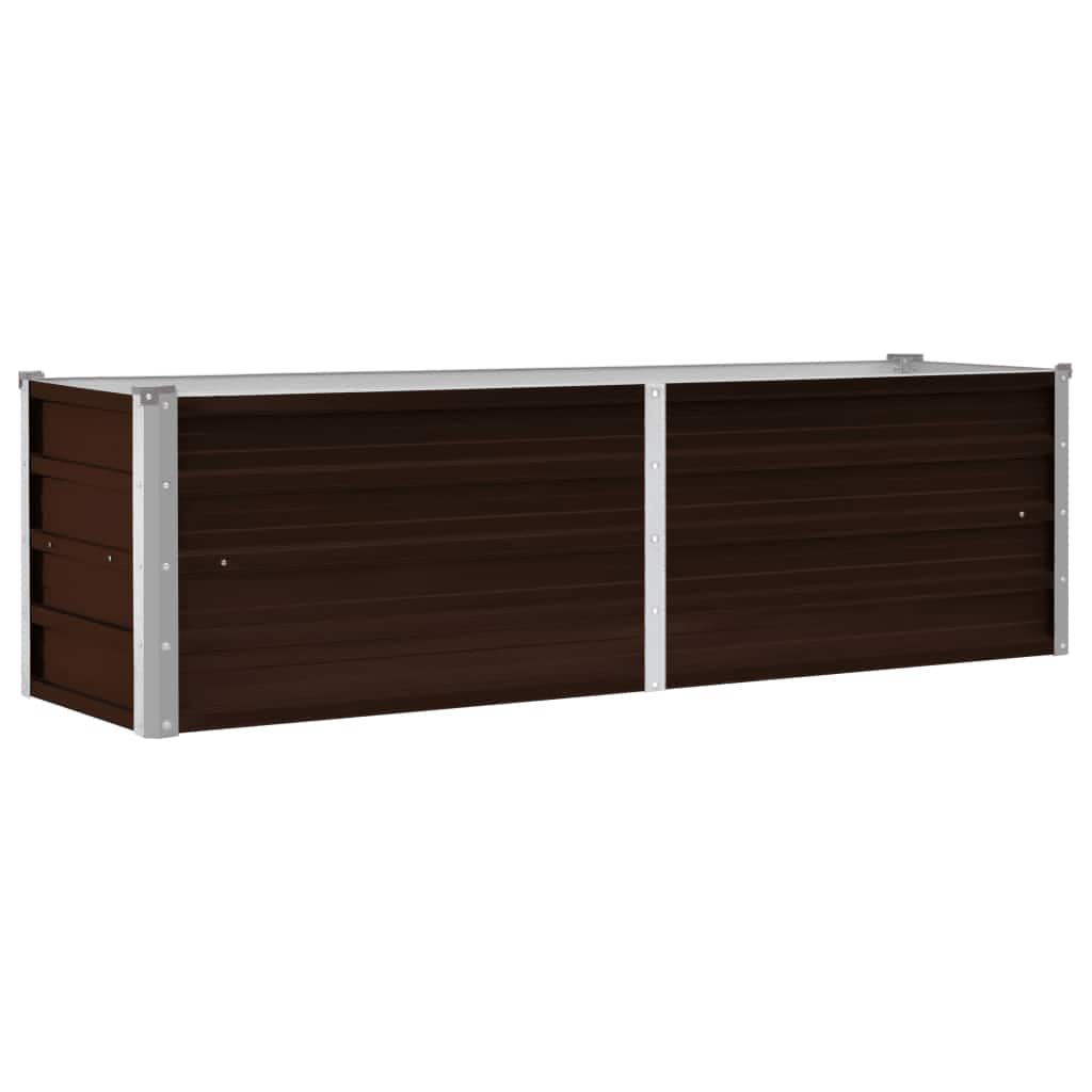 Garden Raised Bed Brown 160 x 40 x 45 cm Galvanized Steel