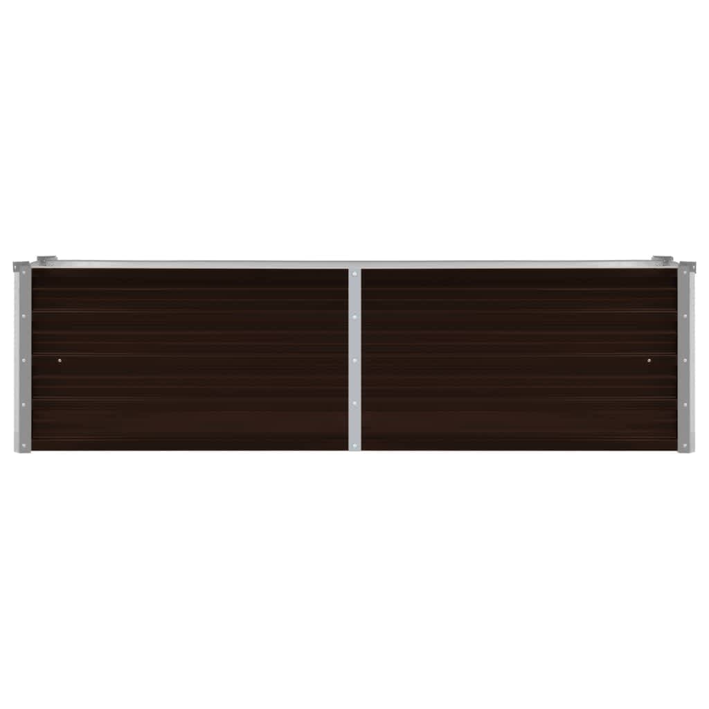 Garden Raised Bed Brown 160 x 40 x 45 cm Galvanized Steel
