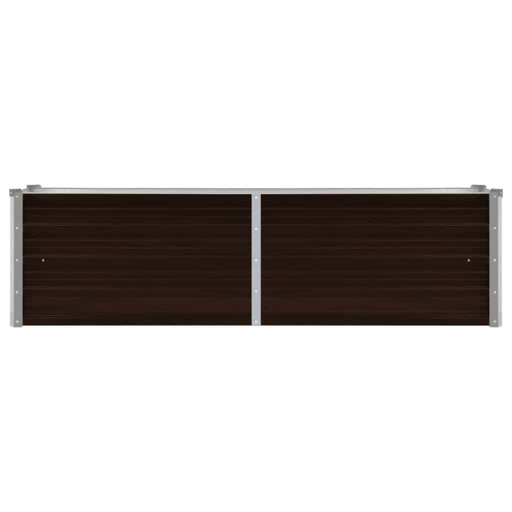 Garden Raised Bed Brown 160 x 40 x 45 cm Galvanized Steel
