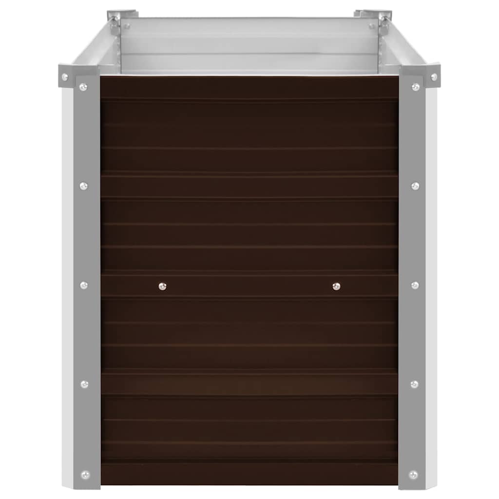 Garden Raised Bed Brown 160 x 40 x 45 cm Galvanized Steel