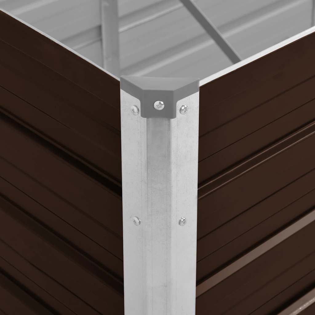 Garden Raised Bed Brown 160 x 40 x 45 cm Galvanized Steel