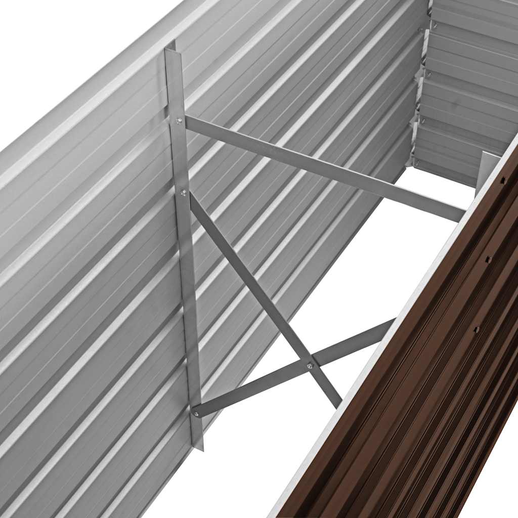 Garden Raised Bed Brown 160 x 40 x 45 cm Galvanized Steel