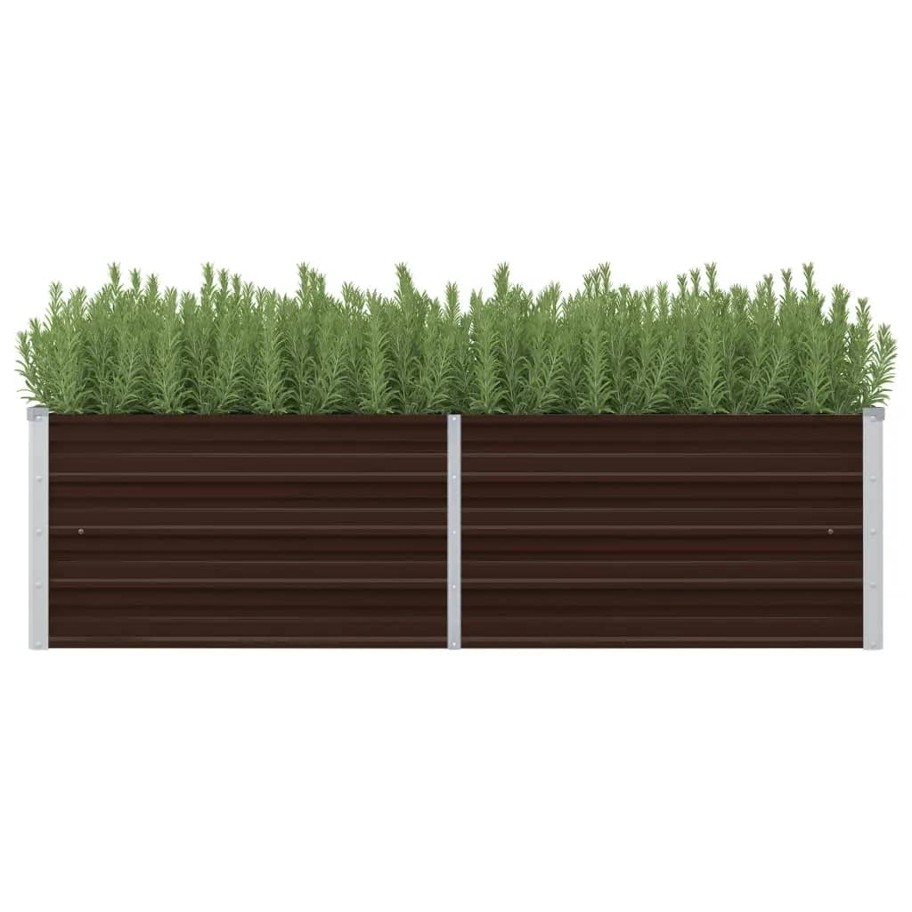 Garden Raised Bed Brown 160 x 40 x 45 cm Galvanized Steel