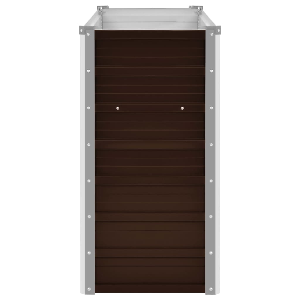 Garden Raised Bed Brown 100 x 40 x 77 cm Galvanized Steel