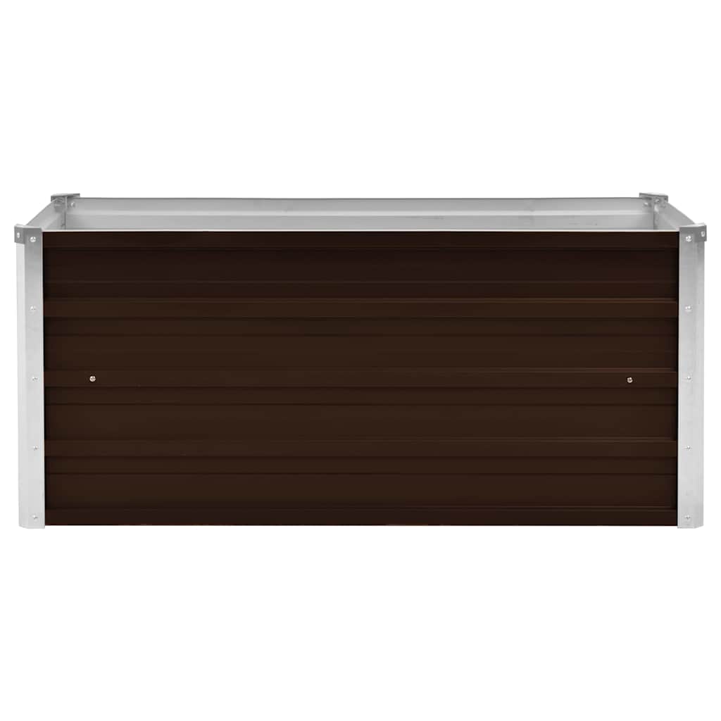 Garden Raised Bed Brown 100 x 40 x 45 cm Galvanized Steel
