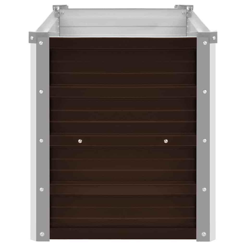 Garden Raised Bed Brown 100 x 40 x 45 cm Galvanized Steel