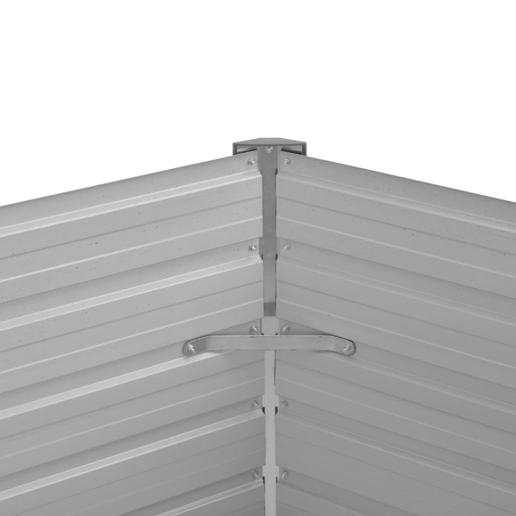 Garden Raised Bed Brown 129 x 129 x 77 cm Galvanized Steel
