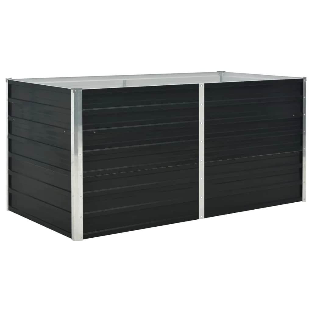 Raised Bed Anthracite 160 x 80 x 77 cm Galvanized Steel