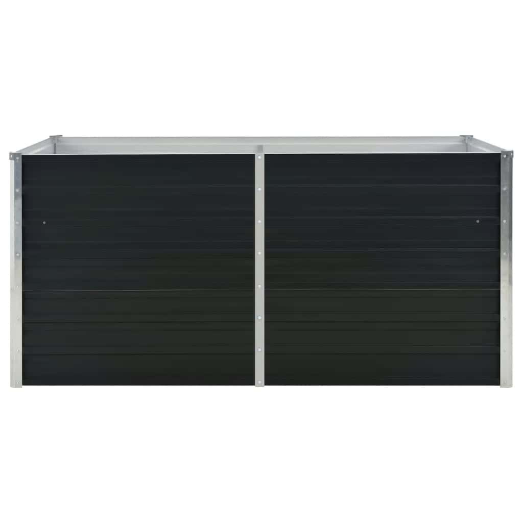 Raised Bed Anthracite 160 x 80 x 77 cm Galvanized Steel