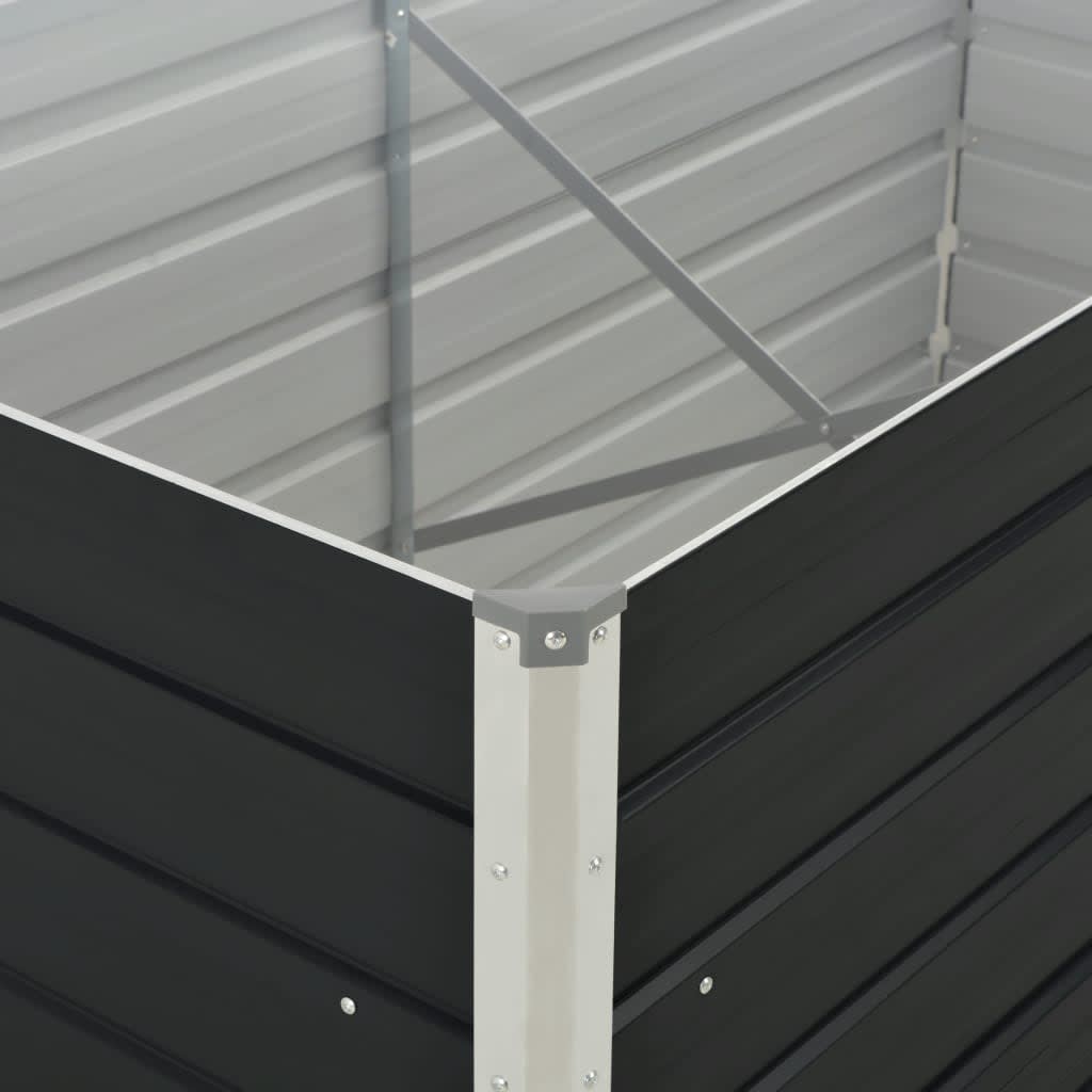 Raised Bed Anthracite 160 x 80 x 77 cm Galvanized Steel