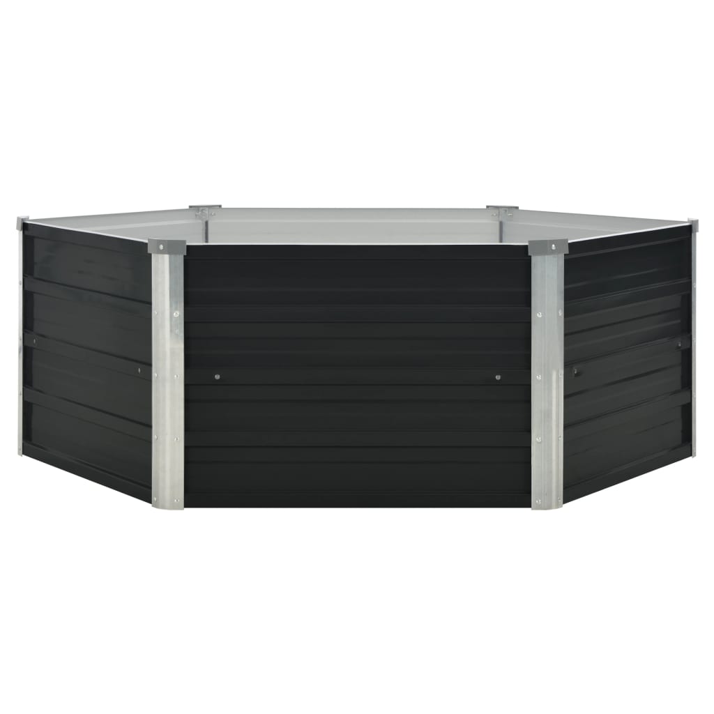 Lit surélevé anthracite 129 x 129 x 45 cm Acier galvanisé
