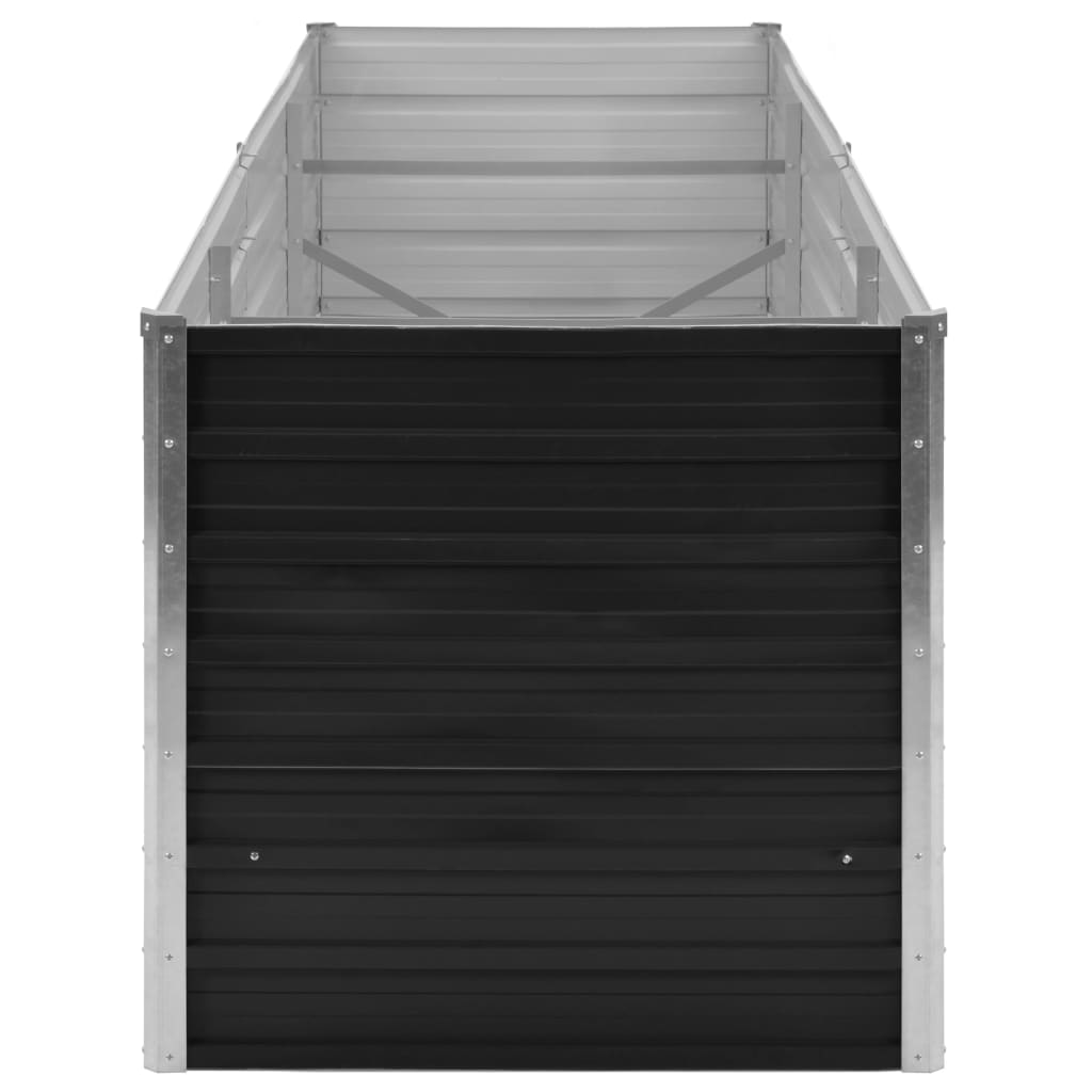 Garden Raised Bed Anthracite 240 x 80 x 77 cm Galvanized Steel