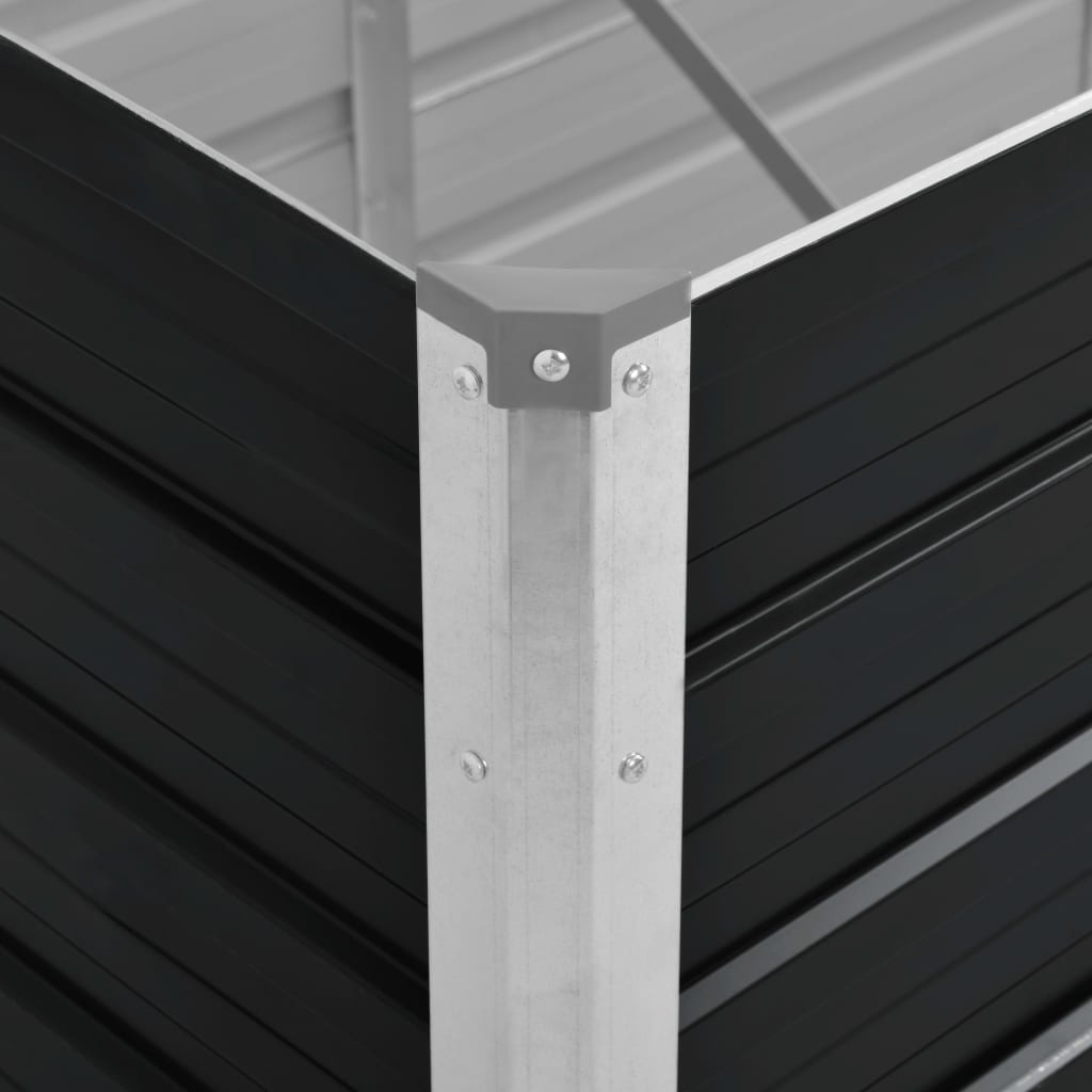 Garden Raised Bed Anthracite 240 x 80 x 77 cm Galvanized Steel