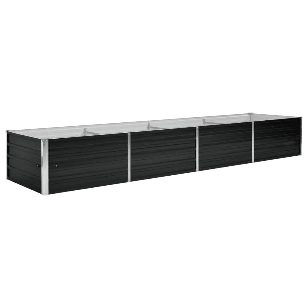 Garden Raised Bed Anthracite 320 x 80 x 45 cm Galvanized Steel