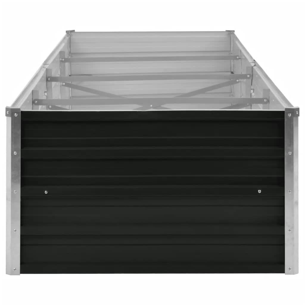Garden Raised Bed Anthracite 320 x 80 x 45 cm Galvanized Steel