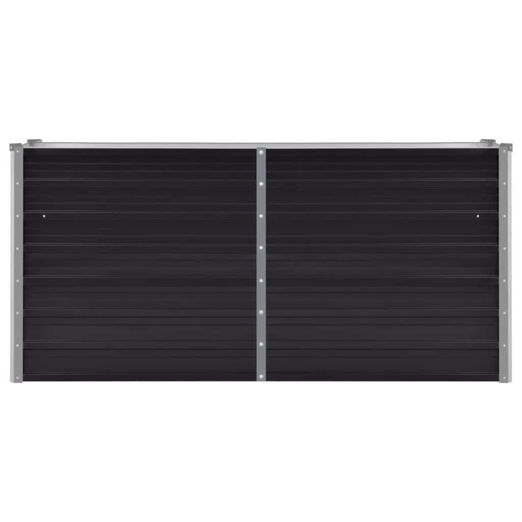 Garden Raised Bed Anthracite 160 x 40 x 77 cm Galvanized Steel