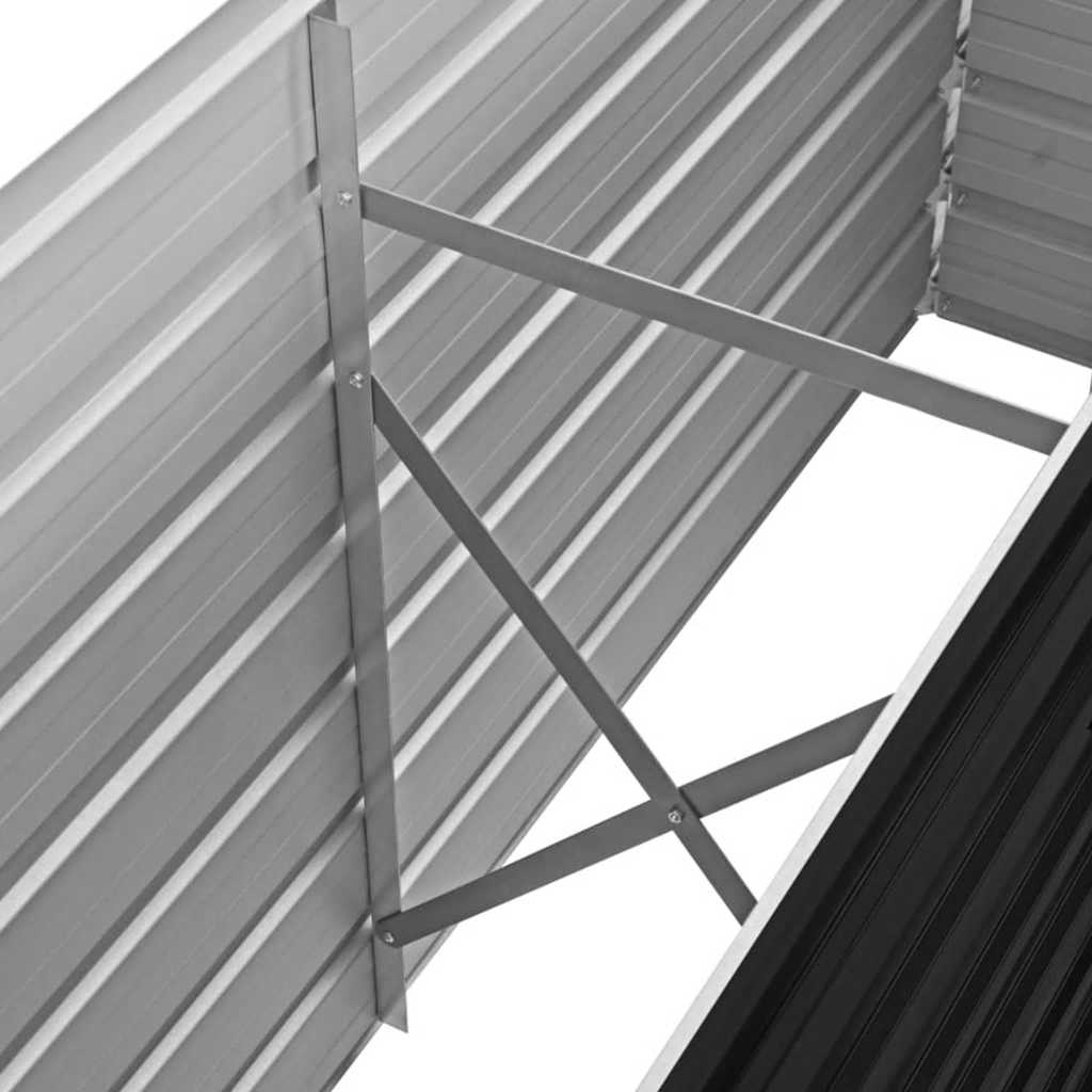 Garden Raised Bed Anthracite 160 x 40 x 77 cm Galvanized Steel
