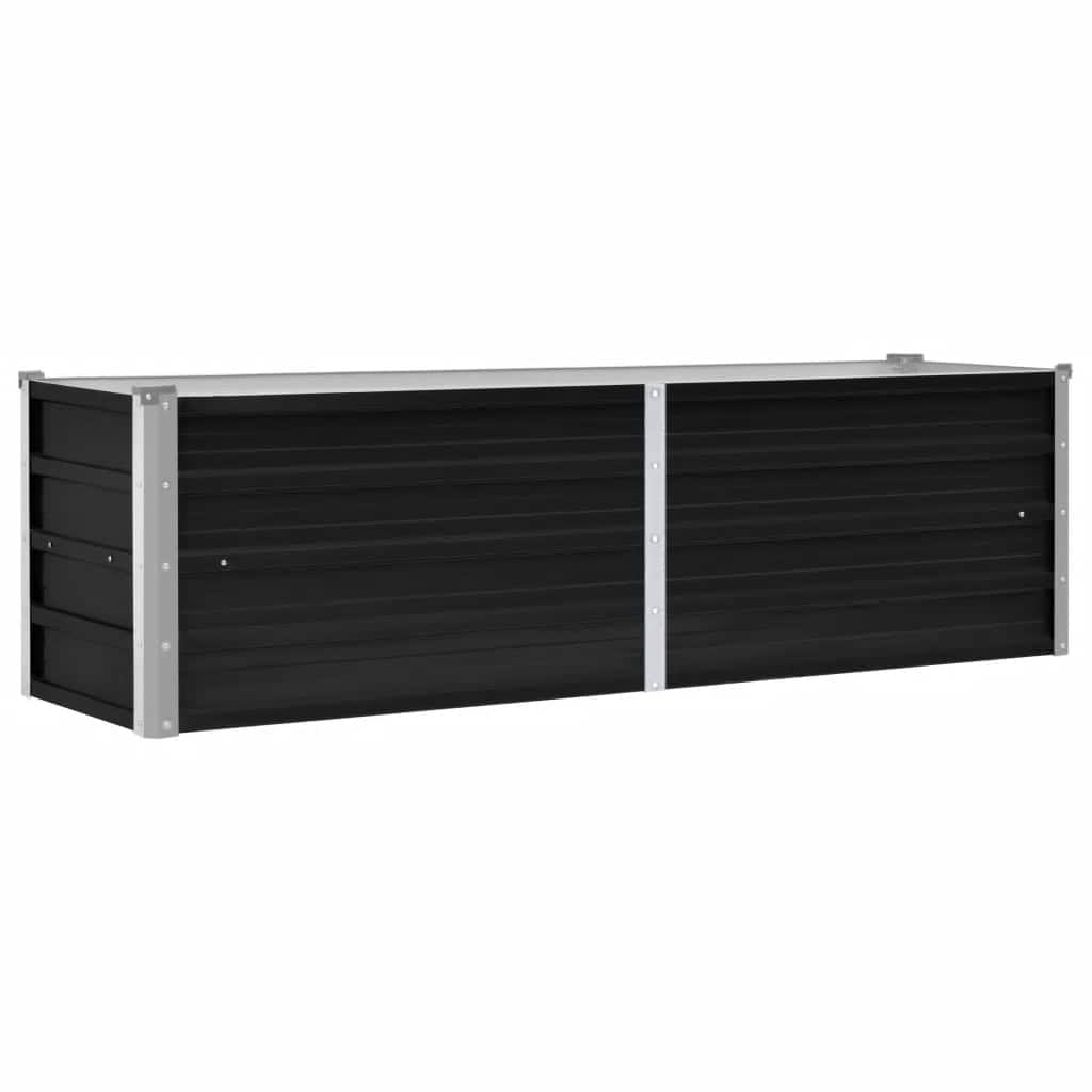Garden Raised Bed Anthracite 160 x 40 x 45 cm Galvanized Steel
